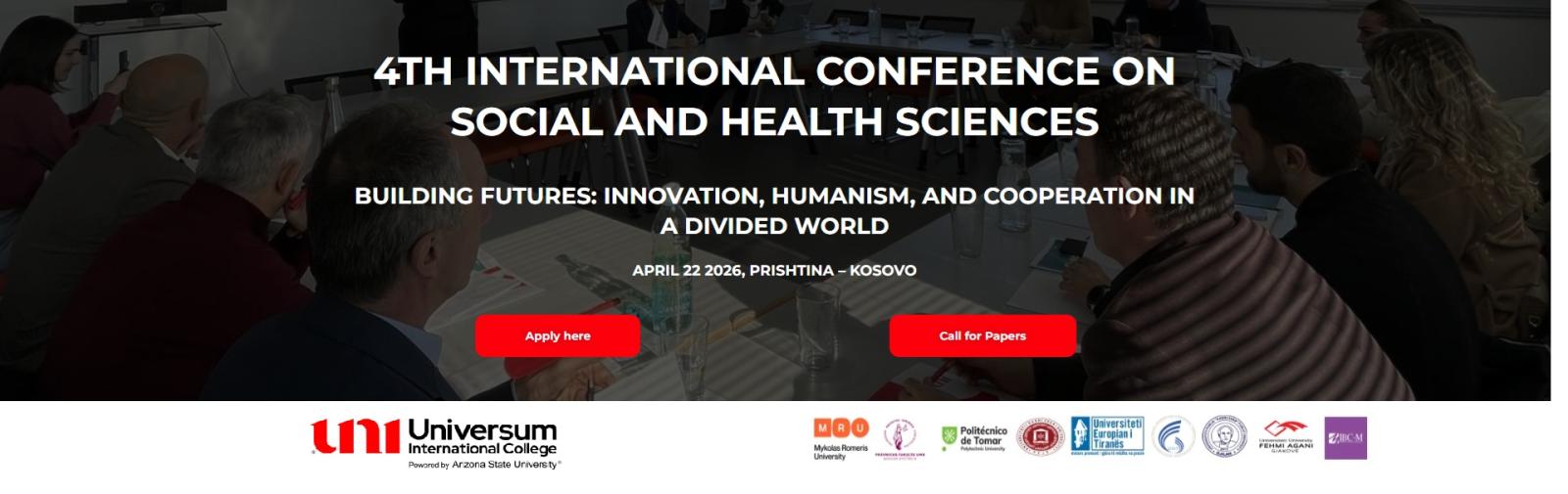 Ftesë për Konferencën e Katër Ndërkombëtare për Shkencat Sociale dhe Shëndetësore