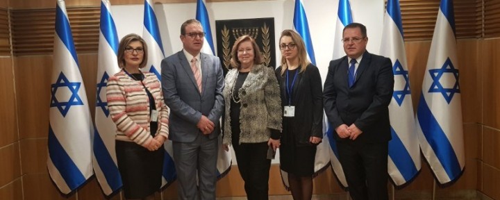 Rector Nimani and associates were hosted at the Israeli Parliament