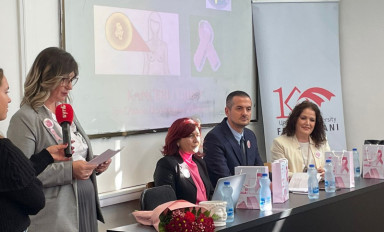 The University ‘’Fehmi Agani’’ in Gjakova organized the closing of the campaign for the breast cancer awareness