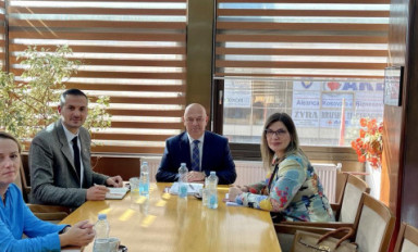 The Rector Mr. Bunjaku and the General Secretary of the UFAGJ met the Principal of Gjakova Mr. Gjini and the Director of MED in Gjakova Mrs. Eranda Baçi.