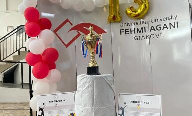 The Student Parliament, together with the Student Council, successfully organized and concluded a sports tournament in honor of the 13th anniversary of the founding of "Fehmi Agani" University in Gjakova