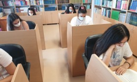 Exams time,The Library of the University is frequented by students