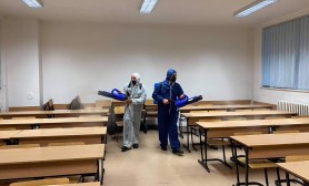 The premises of "FehmiAgani" University are disinfected, as a preventive measure against Covid-19