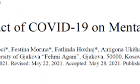 The scientific paper "The impact of COVID-19 on mental health" of students of the Faculty of Medicine is published