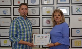 "Fehmi Agani" University in Gjakova receives gratitude from the NGO OPTIMA