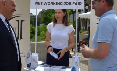 The University "Fehmi Agani" is presented at the "Cross-Border Job and Networking Fair", organized by Caritas Kosova