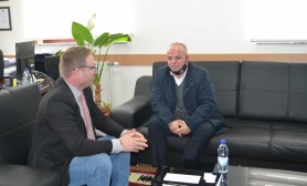 Rector Nimani receives Smajl Latifi, Mayor of Rahovec