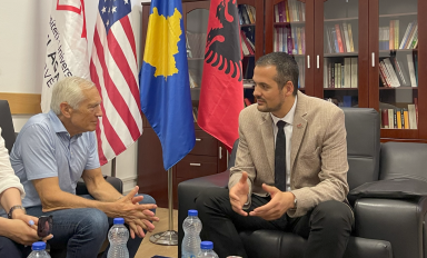 General Wesley K. Clark Visits the “Fehmi Agani” University in Gjakova
