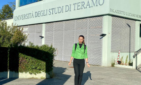 Representative of the University from the Career Development Office as part of the mobility exchange at the University of Teramo