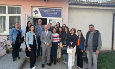 Vice-Dean Asoc. Prof. Dr. Sherif Sejdiu and FSHS students visit the "Jakova" Association of the Blind in Gjakova